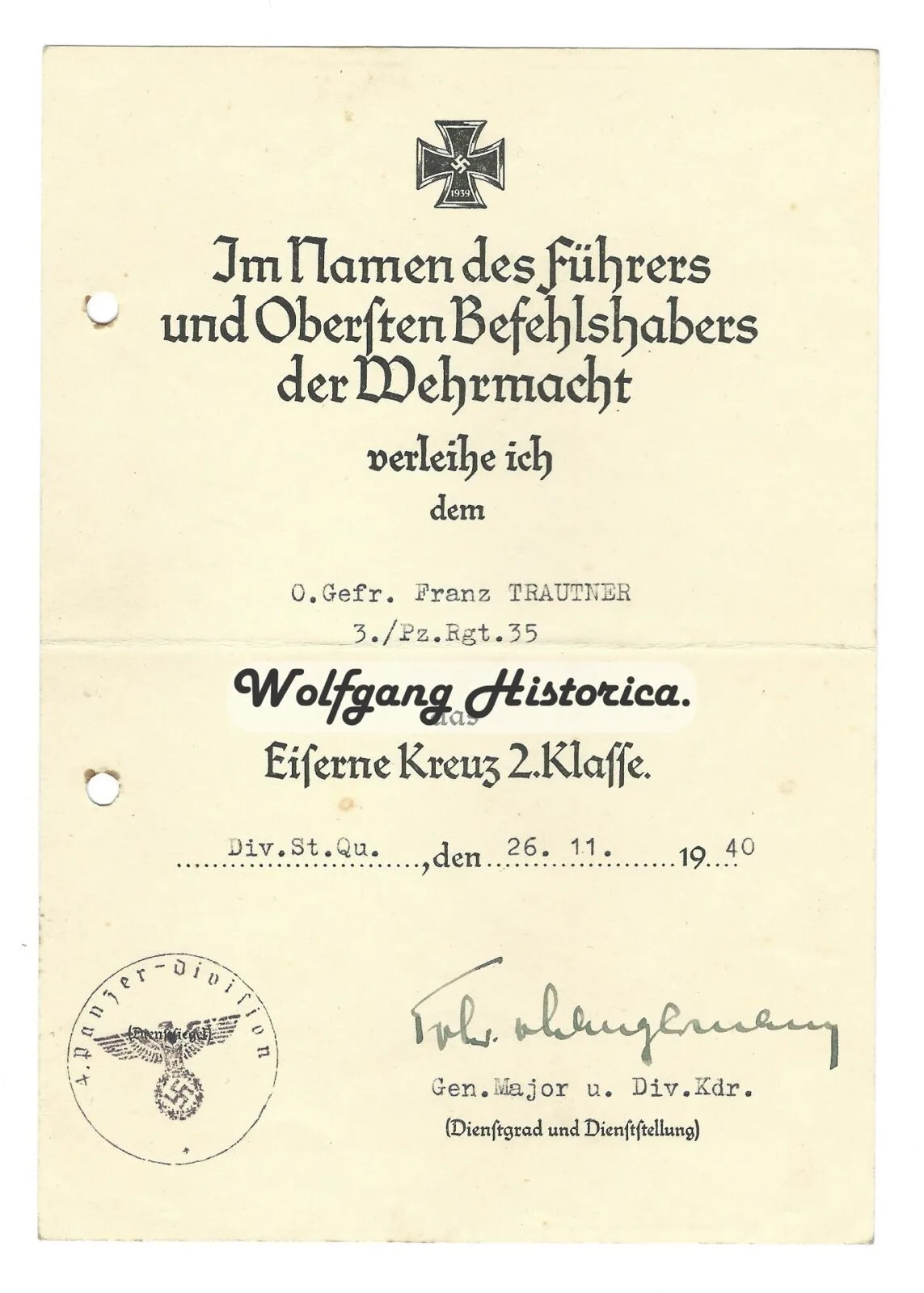 Award Set of a Kradmelder from Panzer-Regiment 35 - Image 4