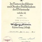 Iron Cross 2nd Class Award Document - Artillerie-Regiment 152