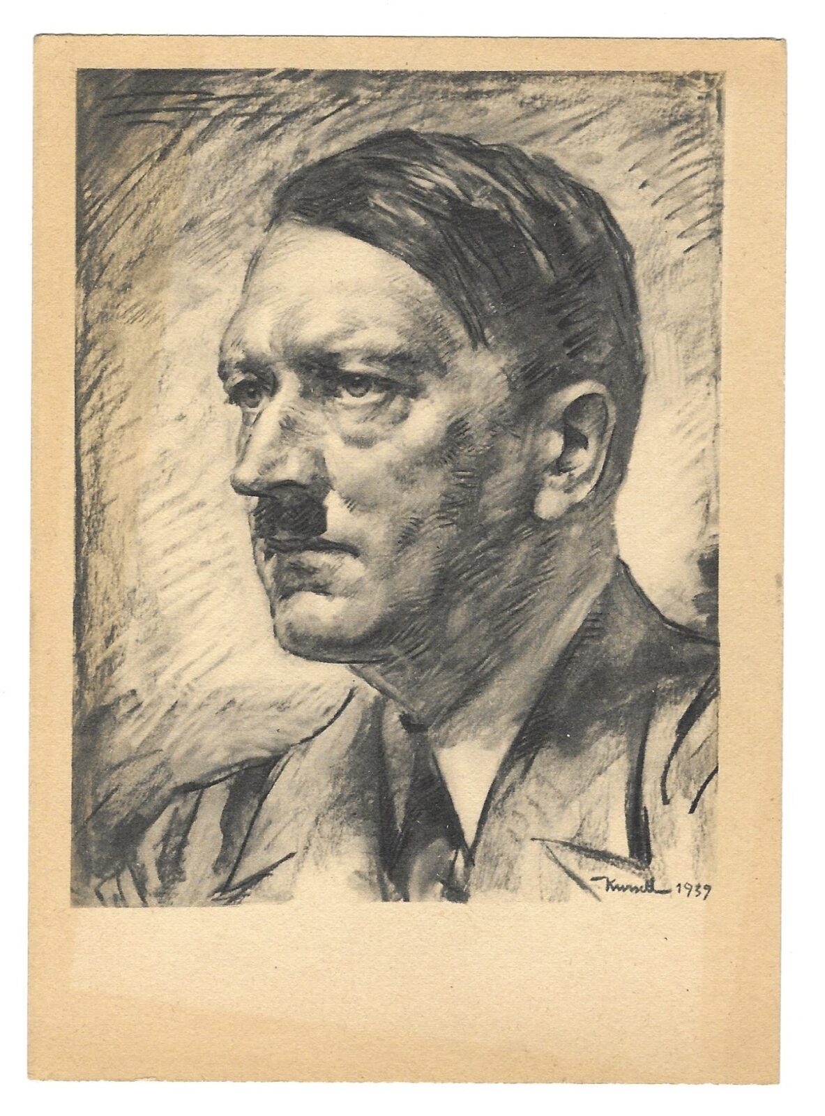 Автопортрет на мосту 1910 Адольф Гитлер
