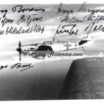 7x Luftwaffe Knight's Cross Holder Signed Image of Bf109