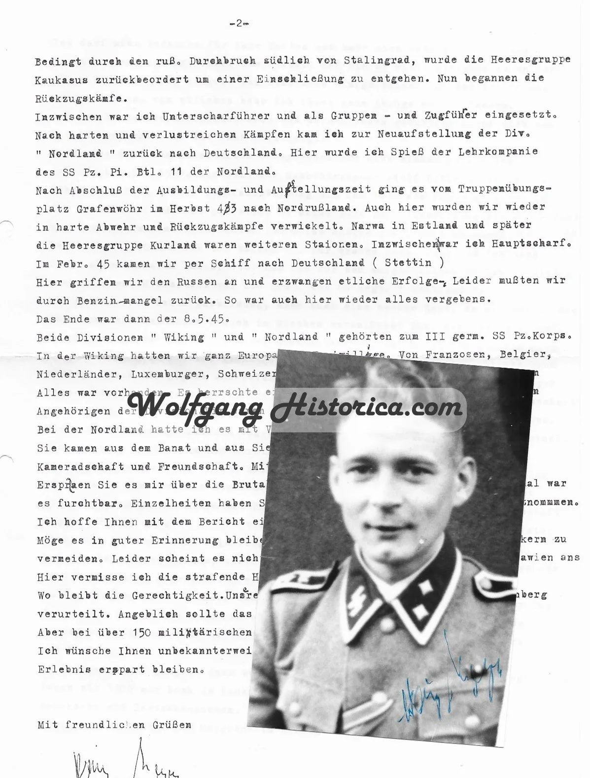 Unknown Veteran - 11. SS-Freiwilligen-Panzergrenadier-Division "Nordland" - Image 1