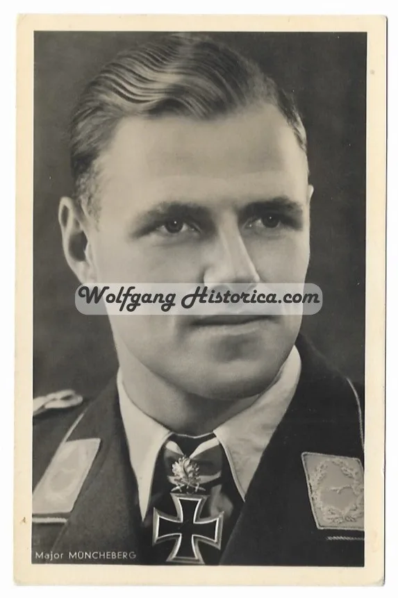 Joachim Müncheberg - Hoffmann Postcard (Swords, JG51) - Image 1
