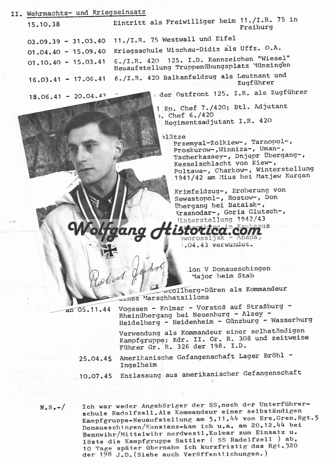 Robert Zeiher - SS-Grenadier-Regiment "Radolfzell" - Image 1