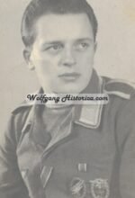 Fallschirmjäger wearing Paratrooper Badge + Luftwaffe Ground Assault Badge and Wound Badge