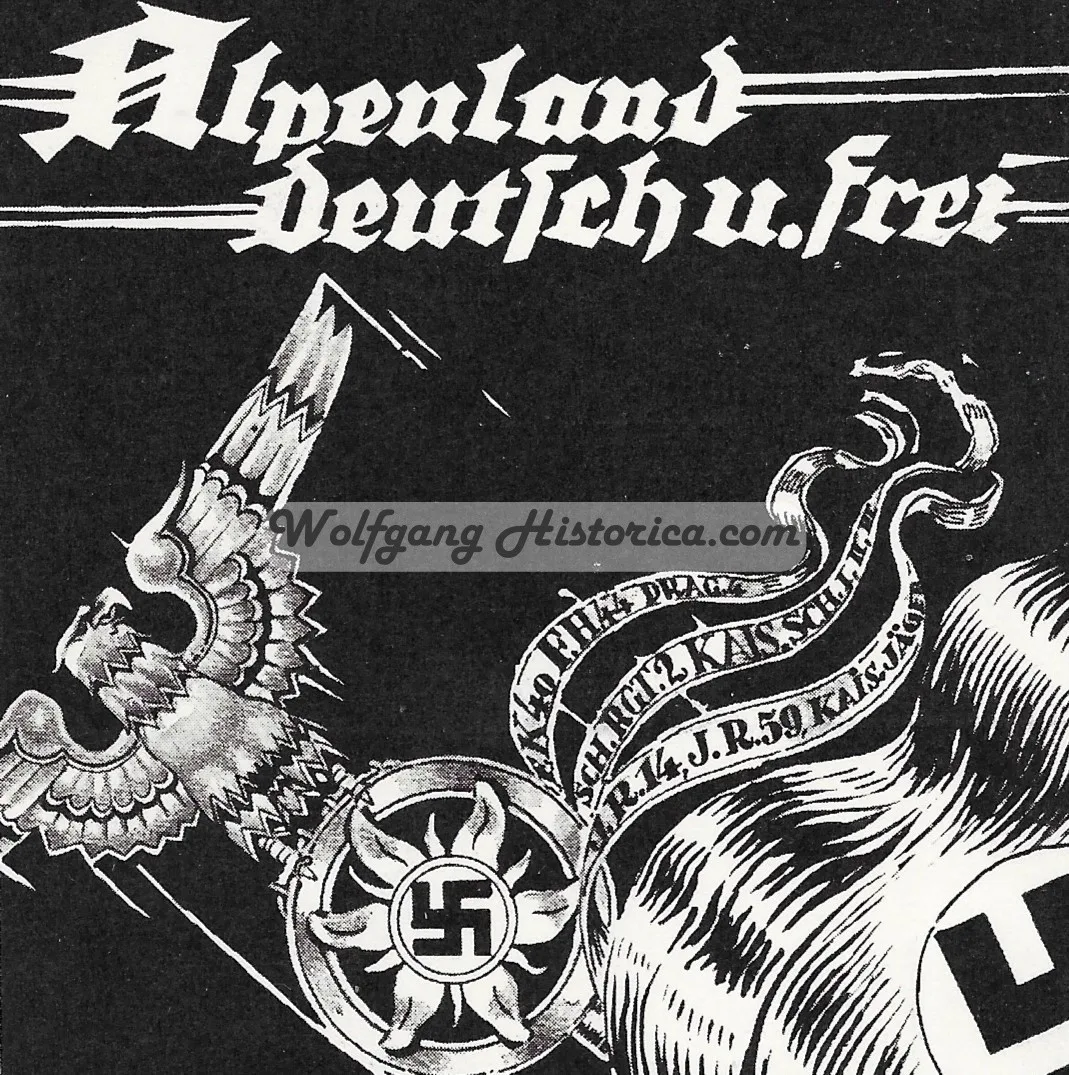 2020-09-16_151347 NSKK Postcard "Alpenland Deutsch u. Frei, Untergruppe Alpenland West" - Image 1