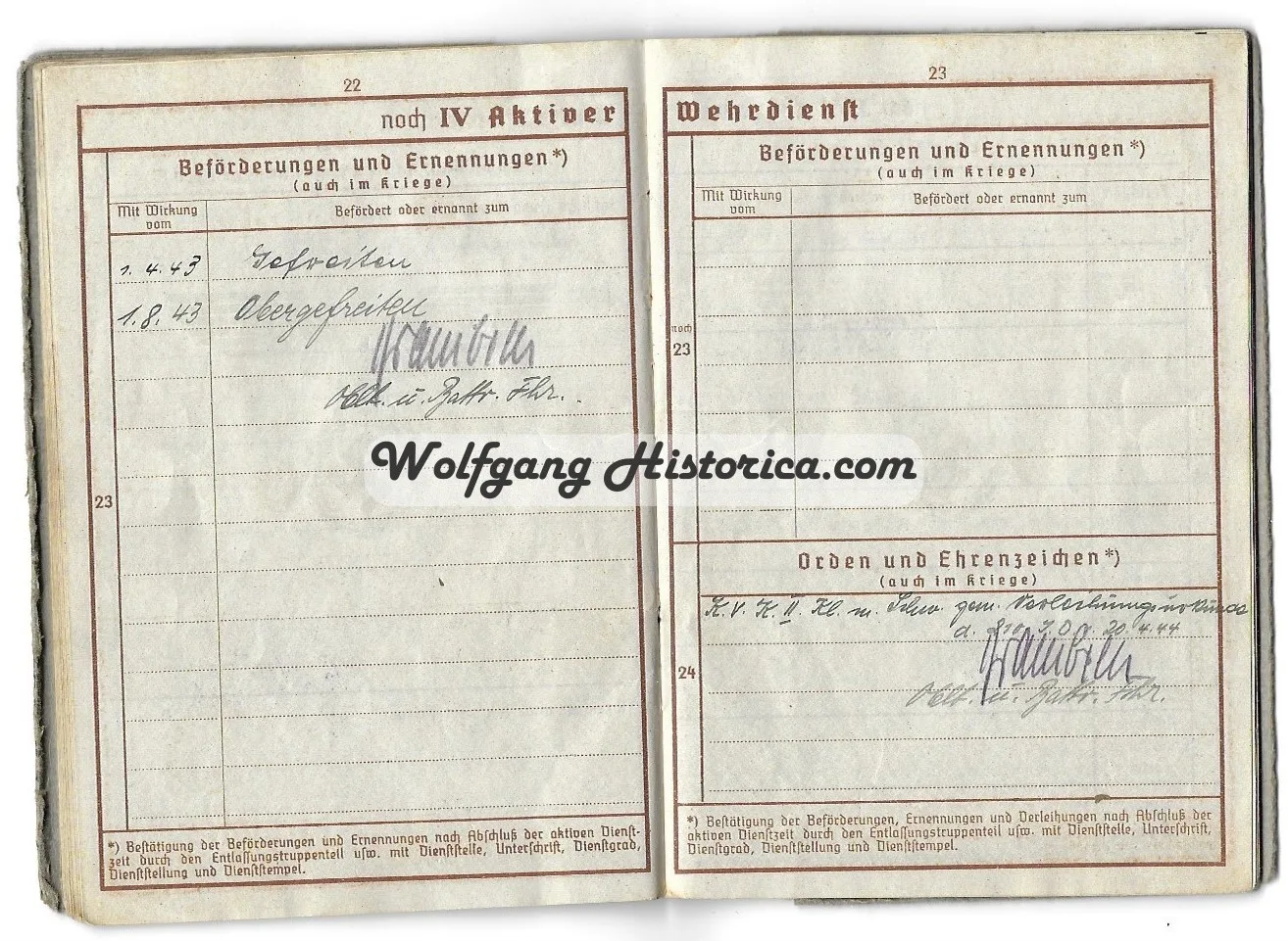 Wehrpass - Heeres-Küsten-Artillerie-Abteilung 448 (Norway) - Image 5