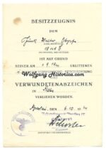 2x Award Documents: Iron Cross 2nd Class & Wound Badge in Silver (Gren.Rgt.58) - Image 3