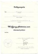 3x Award Documents: Iron Cross 2nd Class, Assault Badge & Wound Badge Silver (Pz.Pio.Btl.89) (KIA) - Image 3