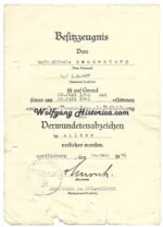 3x Award Documents: Iron Cross 2nd Class, Infantry Assault Badge & Wound Badge Silver (Inf.Rgt.487) - Image 4