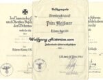 3x Award Documents: Iron Cross 1st & 2nd Class and Infantry Assault Badge (Officer, 304.Inf.Div.)