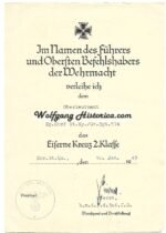 3x Award Documents: Iron Cross 1st & 2nd Class and Infantry Assault Badge (Officer, 304.Inf.Div.) - Image 3