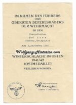 3x Award Documents: Iron Cross 2nd Class, Infantry Assault Badge & Ostmedaille (Gren.Rgt.419) - Image 3