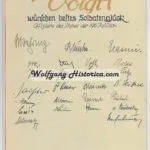 'Soldatenglück' Signed by Divisional Staff of 196. Infanterie-Division (Kurt Möhring!)