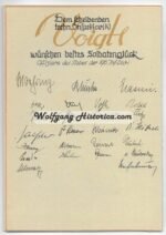 'Soldatenglück' Signed by Divisional Staff of 196. Infanterie-Division (Kurt Möhring!)