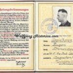 SA-Sportabzeichen in Bronze - SS-Übungslager Dachau (later KIA in 6. SS-Div. "Nord")