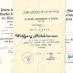 3x Award Documents of Luftwaffe Officer (rum. Kreuzzug, KVK1+KVK2)