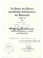3x Award Documents of Luftwaffe Officer (rum. Kreuzzug, KVK1+KVK2) - Image 3