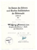 3x Award Documents of Luftwaffe Officer (rum. Kreuzzug, KVK1+KVK2) - Image 2