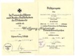 Set Iron Cross 2nd Class Award & Wound Badge Award Document - Reserve-Polizei-Bataillon 2