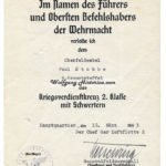 War Merit Cross 2nd Class Award Document – Seenotstaffel 6 (Italy) (Signed by Kesselring!)