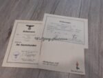 2x Award Documents: Wound Badge, Infantry Assault Badge & DKIG Congratulations Card (DKIG-Holder!)