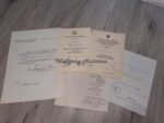 4x Award Documents: Spange zum EK2, KVK1+KVK2 & Feld-Ehrenzeichen