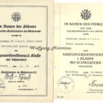 War Merit Cross 2nd Class & War Merit Cross 1st Class Set - Hauptmann with Heereszeugamt Breslau