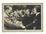Adolf Hitler with BDM Girls Postcard