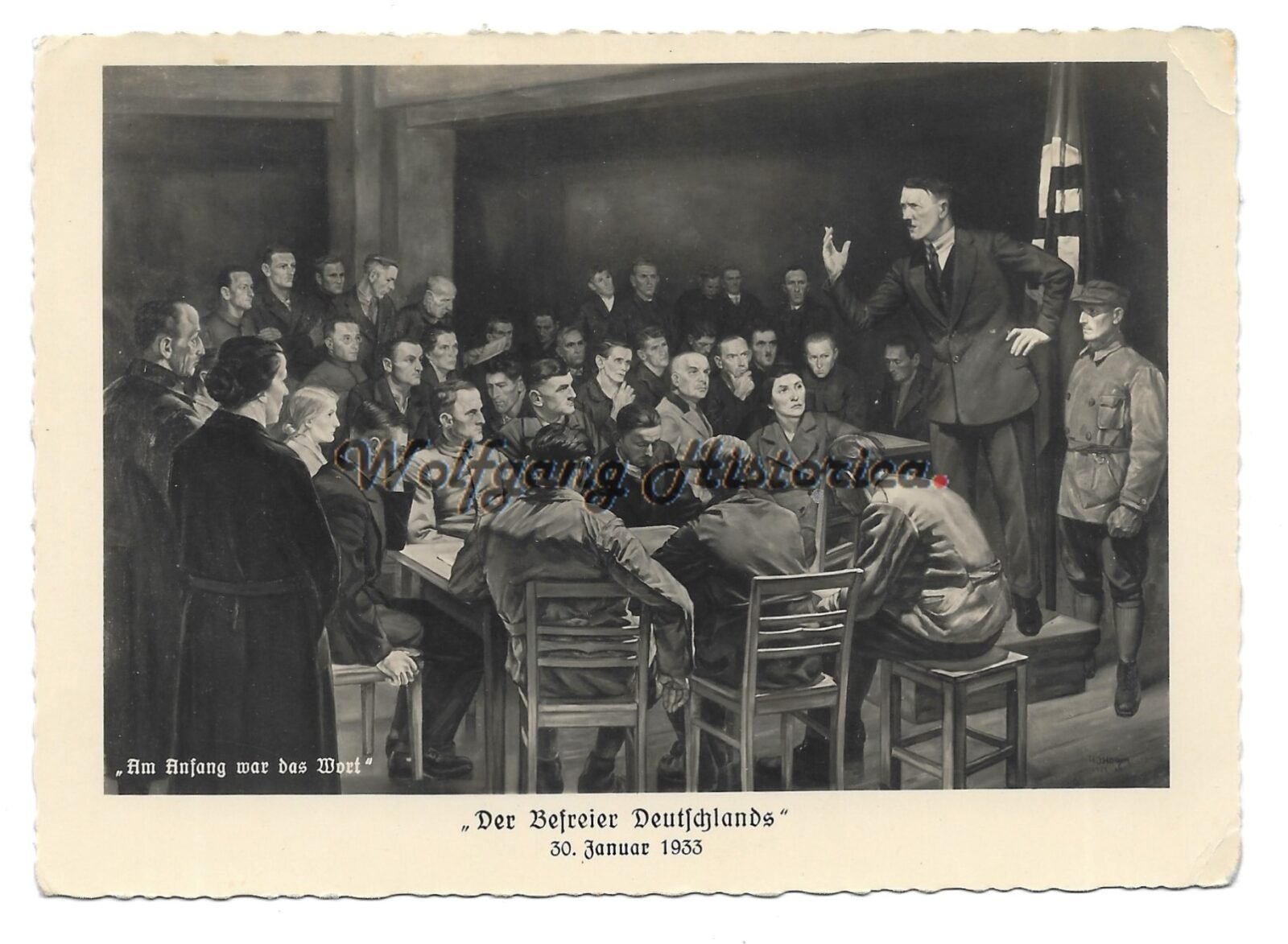 CJG003 - Befreier AH - 1 Adolf Hitler - "Am Anfang war das Wort" Postcard - Image 1