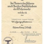 Iron Cross 2nd Class Award Document - Flak-Abteilung 254
