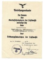 3x Award docs: Flak-Regiment 291 (6.Flak-Div.) - Image 2