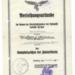 Flakkampfabzeichen Award Document - Flak-Abteilung 521