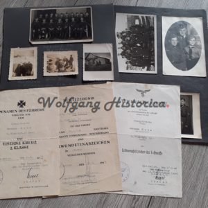 3x Awards Docs & Photos - Flak-Regiment 33