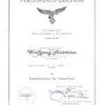 Flakkampfabzeichen Award Document – Flak-Regiment 5