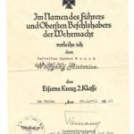 Iron Cross 2nd Class Award Document – Infanterie-Regiment 270 (93.Inf.Div.)