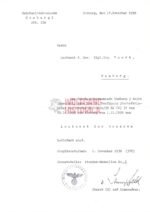 Promotion & Permission Doc of Leutnant - Pionier-Bataillon 20
