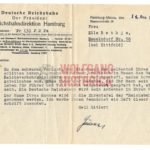 Deutsche Reichsbahn sympathy document to a Widow of Fallen soldier