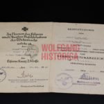 2x Award Docs: Flak-Abteilung 996 (Wounded in Normandy, 1944)