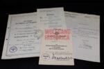 Award Document set of Oberst Ulrich Friese (3x Awards & 1x Congratz Document)