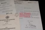 Award Document set of Oberst Ulrich Friese (3x Awards & 1x Congratz Document) - Image 4