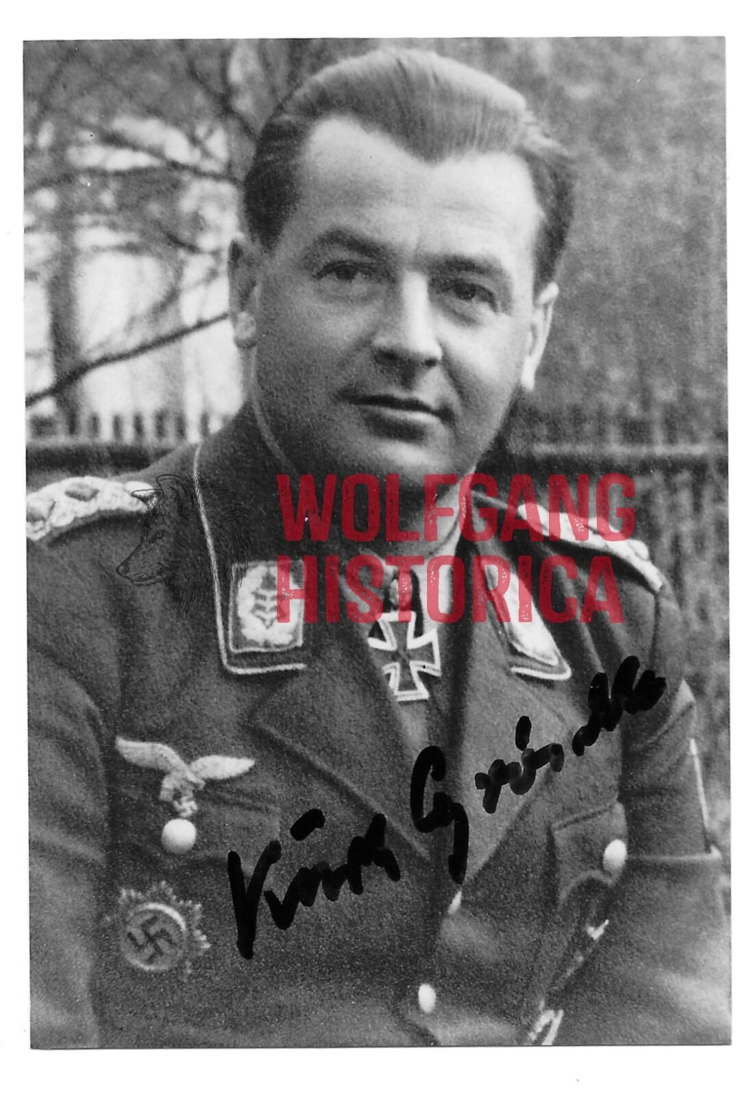 PS1476 - Groschke Kurt Gröschke - Fallschirmjäger-Regiment 1 & 15 (Oakleaves) - Image 1