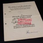 Medaille zur Erinnerung an den 13. März 1938 Award Doc