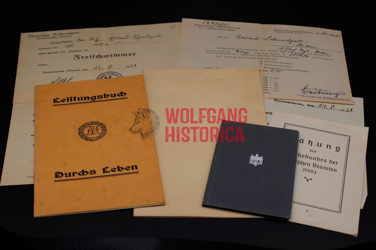 DOC176 - Schmidgall - 1 Various Documents of a Wehrmacht Beambte - Image 1
