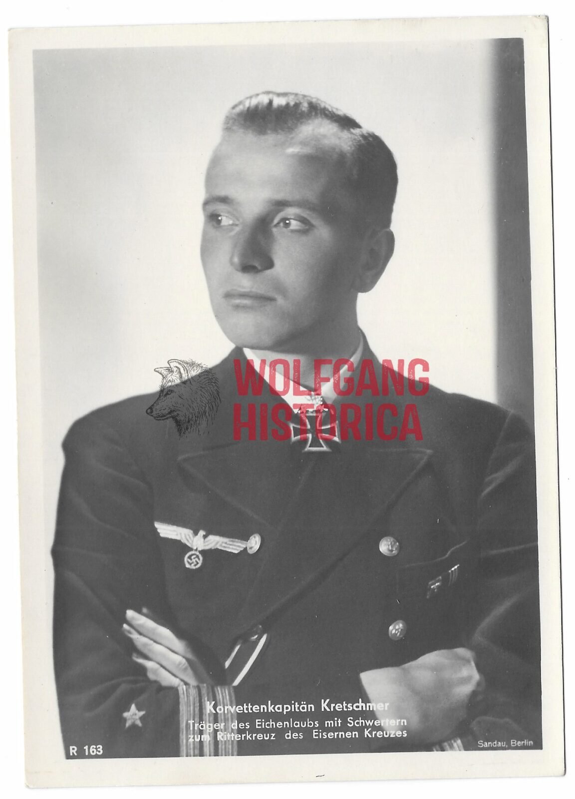 RP27 - Otto Kretschmer Korvettenkapitän Otto Kretschmer (R163) - Film Foto Verlag Postcard - Image 1