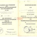 2x Awards Docs: Winter War Medal & Silver Wound Badge '45 (559.VGD)