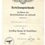 Frontflugspange Kampfflieger in Bronze Award Doc: Lehrgeschwader 1 (Stuka, Norway)