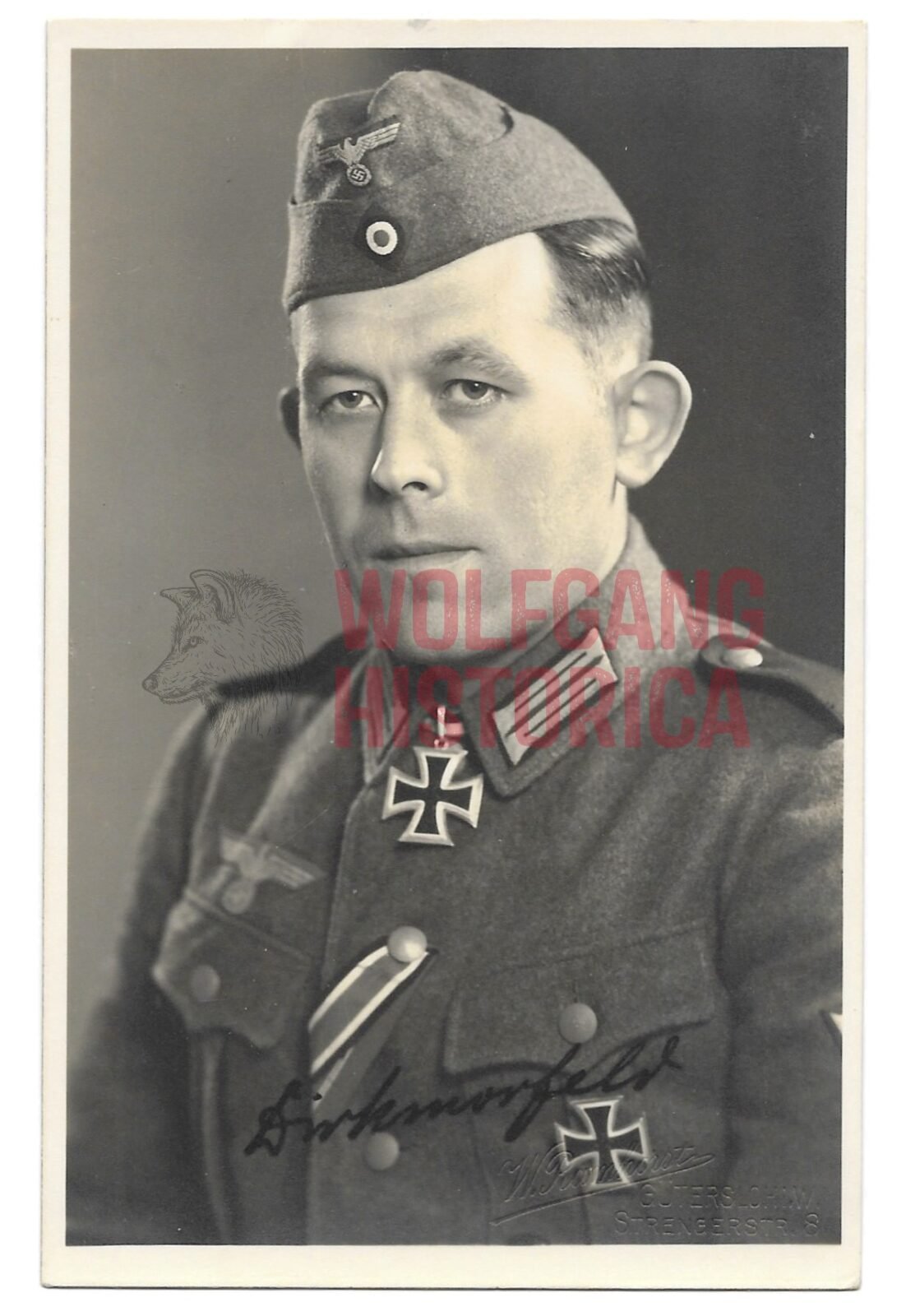 F292 - Dirkmorfeld - 1 Josef Dirkmorfeld - Pionier-Bataillon 208 (Wartime Signed) - Image 1