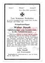 Fallschirmjäger Death Card - KIA Cholm, Soviet Union '43
