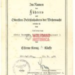 Iron Cross 2nd Class Award Doc: Ski-Jäger-Regiment 1 (1. Ski-Jäger-Division)