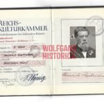 Reichskulturkammer ID - Heinrich Hartmann